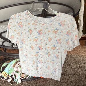 American Eagle Outfitters Floral Short Sleeve Tee - Multicolor